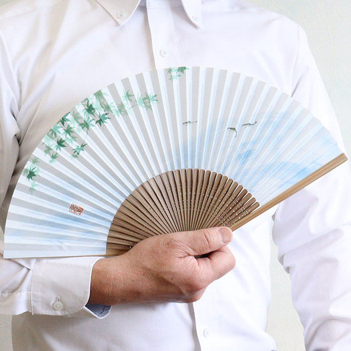 紙扇子 「唐木 楓鮎」