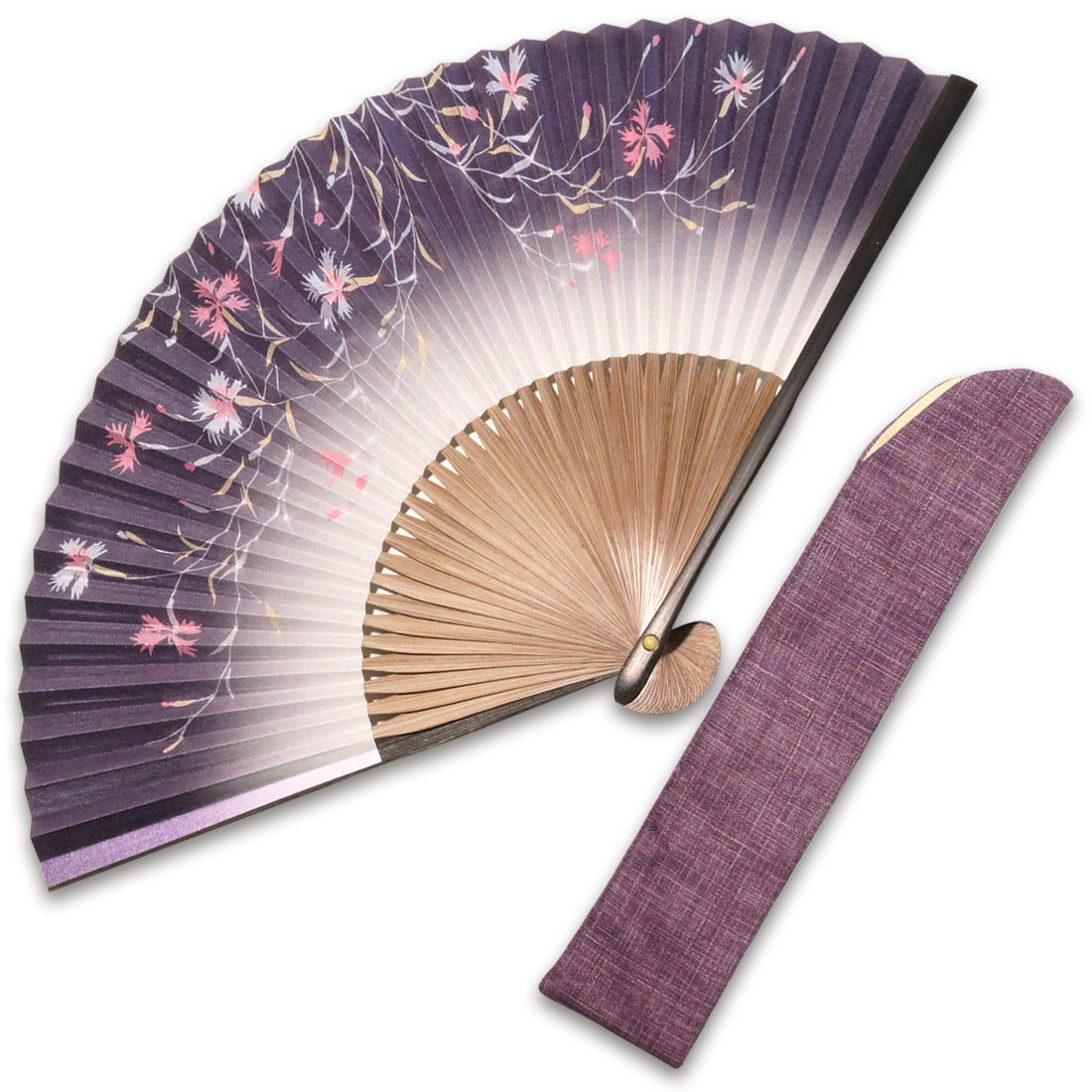 紙扇子 「笹型」差し袋セット