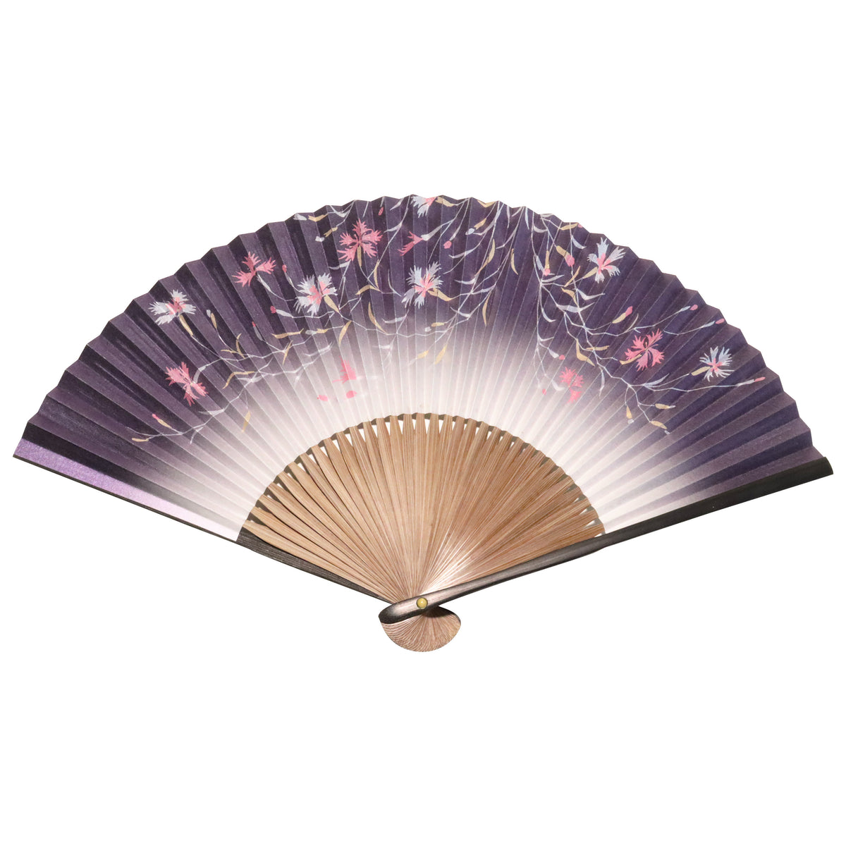 Paper fan "Sasa-gata" with carrying case
