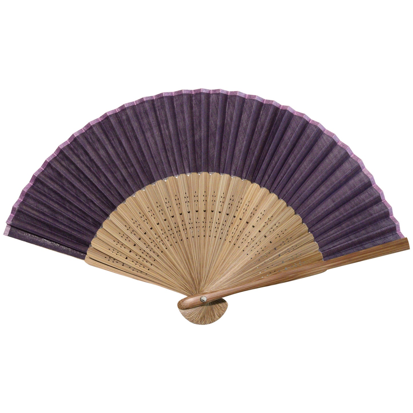 Fabric fan "Mini Plain" with drawstring bag