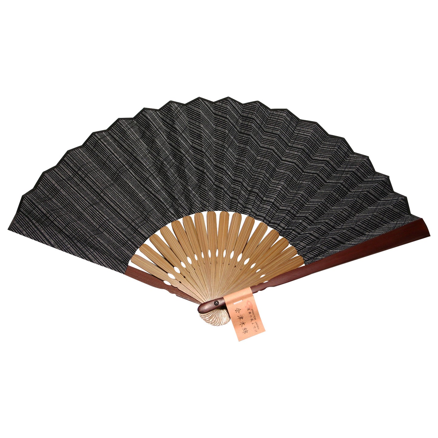 布扇子 「会津木綿」 差し袋セット