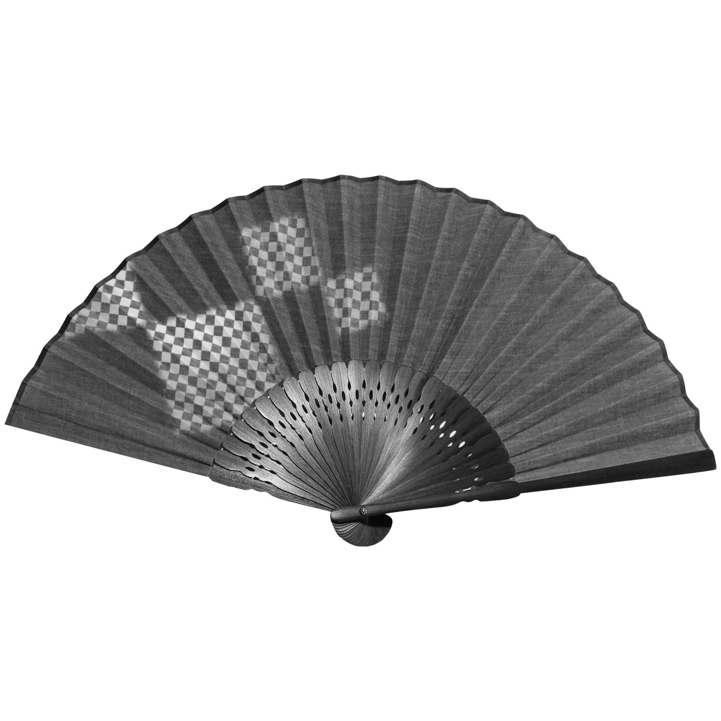 Fabric Folding Fan "Auspicious Traditional Patterns"