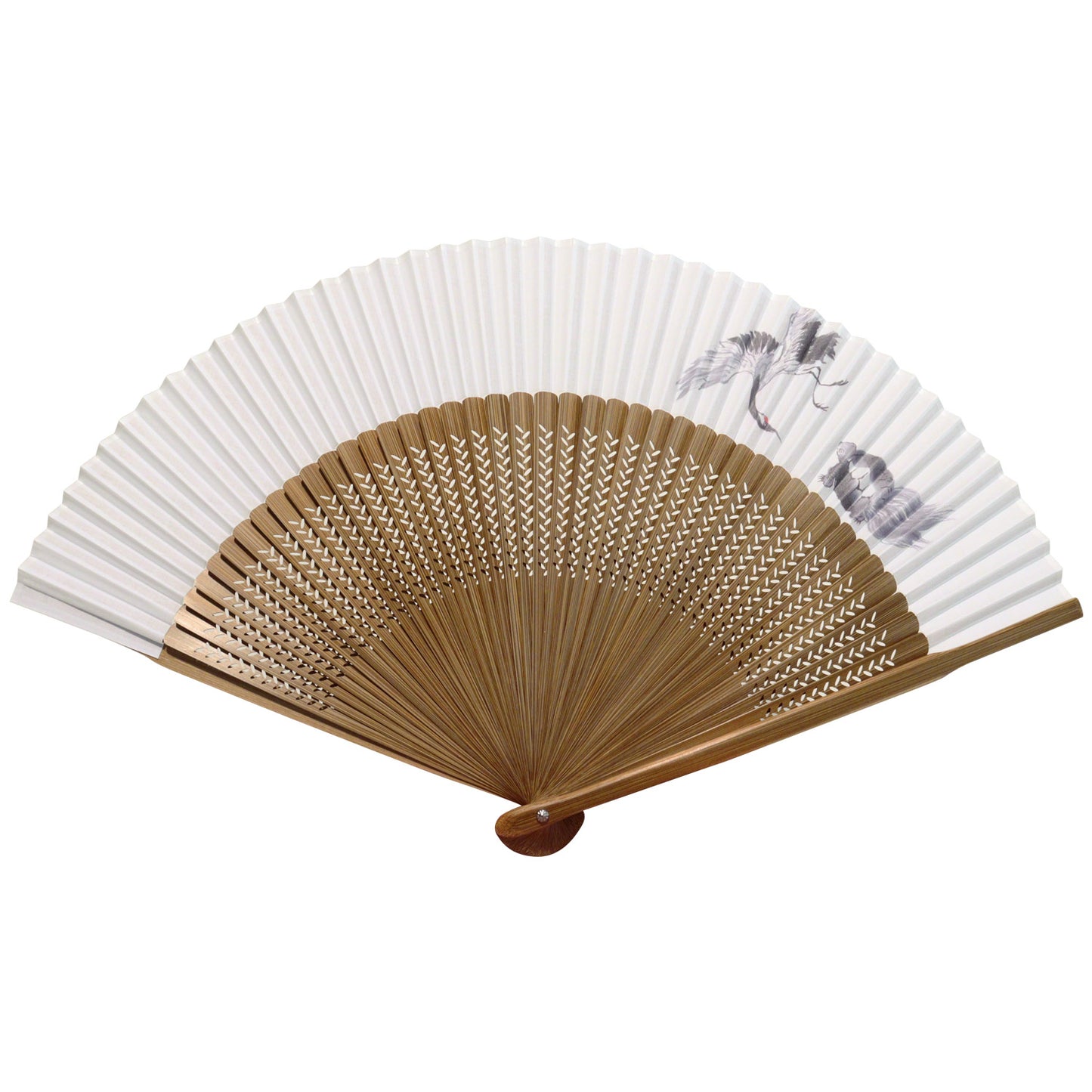 Cloth fan "Gentleman's Ink Painting (Short)" with case