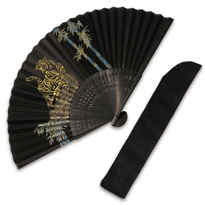 布扇子 「虎・風神雷神」 差し袋セット