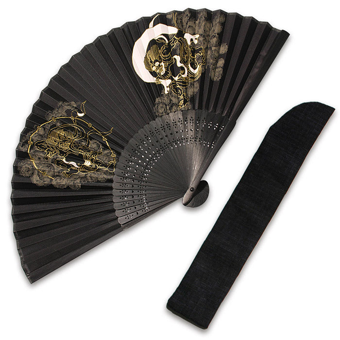 布扇子 「虎・風神雷神」 差し袋セット