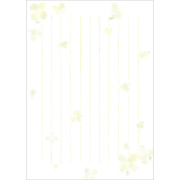 便箋 花柄 「和紙 ちぎりえ グリーン」CL400-20