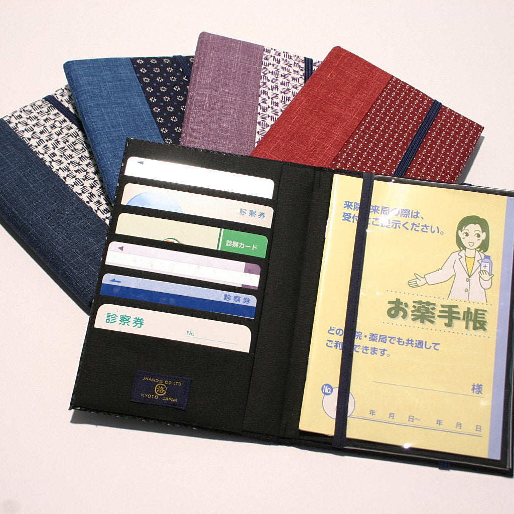 小紋柄のお薬手帳ケース