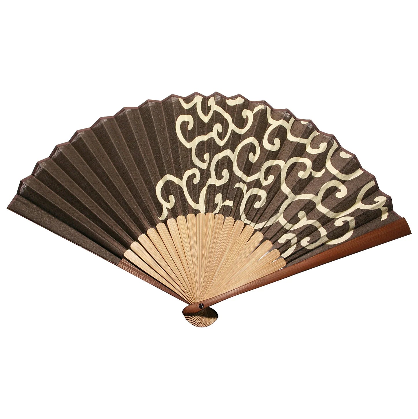 Cloth folding fan "Karakusa" with carrying pouch set