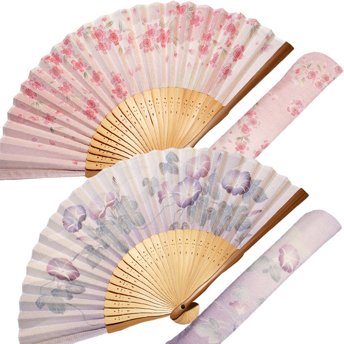 布扇子 「花の詩」差し袋セット