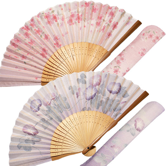 布扇子 「花の詩」差し袋セット