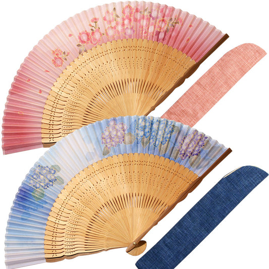 布扇子 「優華」 差し袋セット