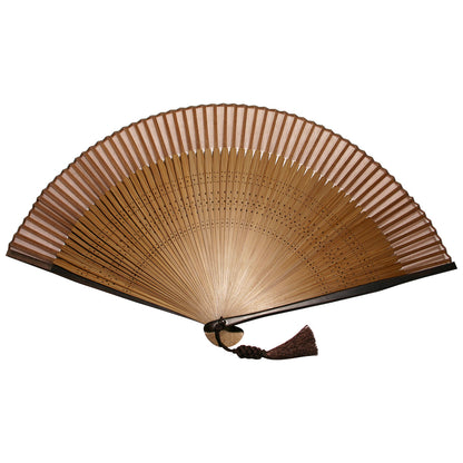 布扇子 「親黒檀大短地」 差し袋セット