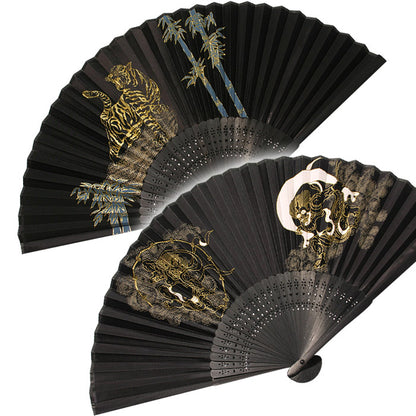 布扇子 「虎・風神雷神」