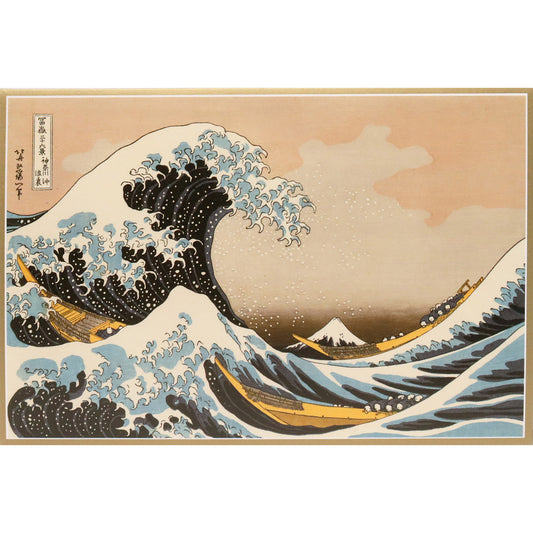 クリスマスカード 和風 「富獄三十六景神奈川沖浪裏」 （5枚セット）C07-0002