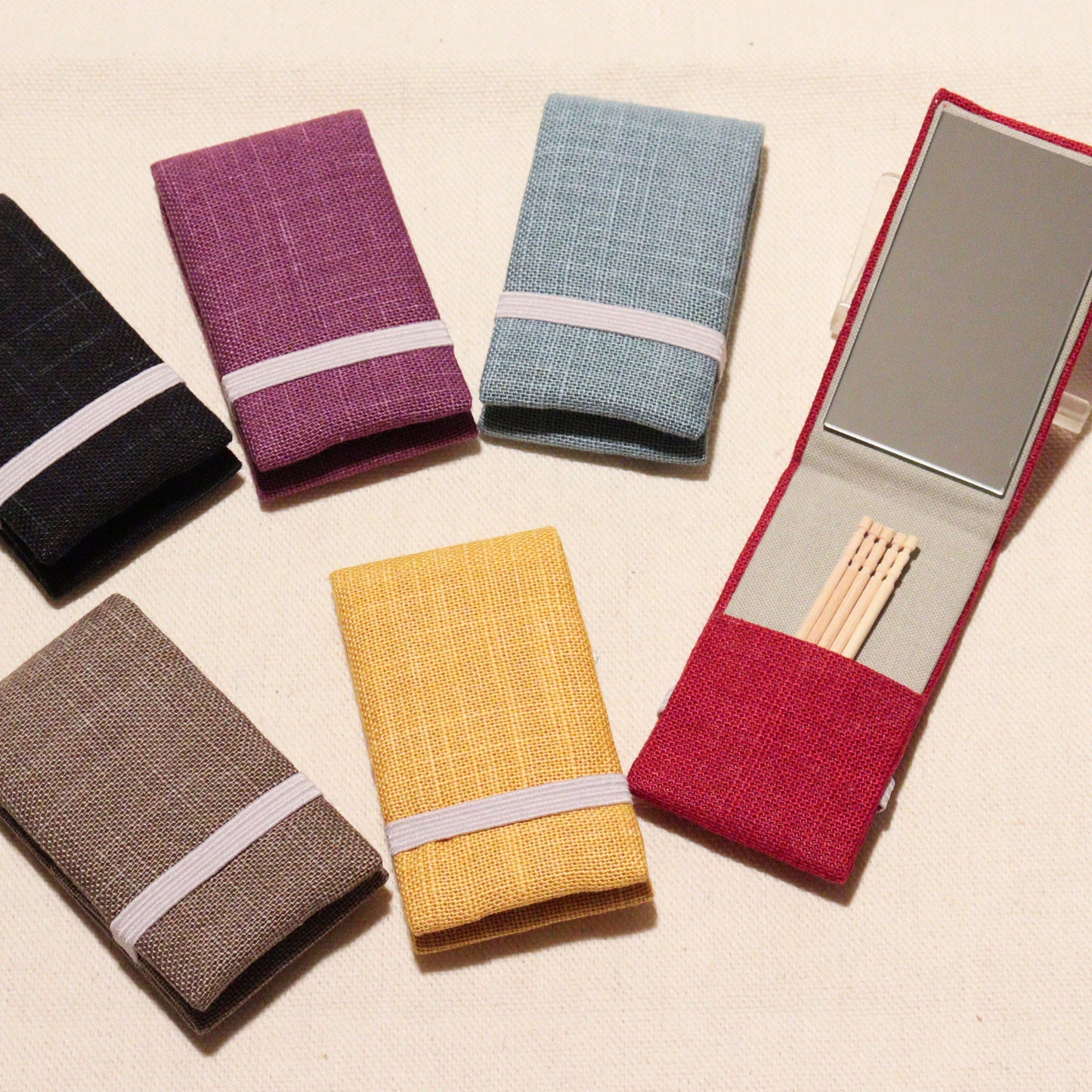 Toothpick Holder with Mirror (Natural Color Series)