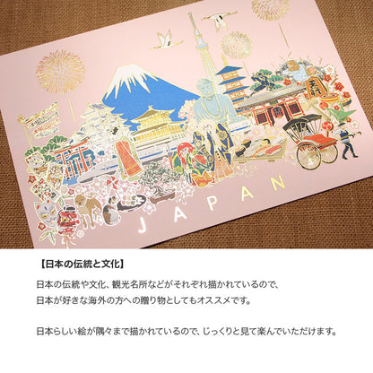 クリスマスカード 和風 「日本の伝統と文化」 （5枚セット）C07-0010