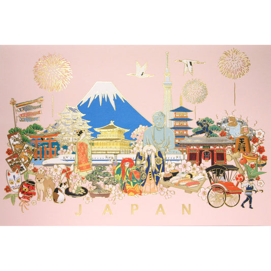 クリスマスカード 和風 「日本の伝統と文化」 （5枚セット）C07-0010