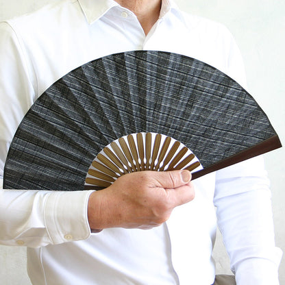 布扇子 「会津木綿」