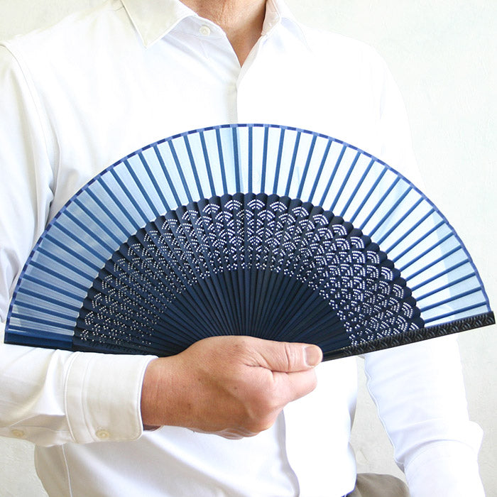 布扇子 「彫文様」 差し袋セット