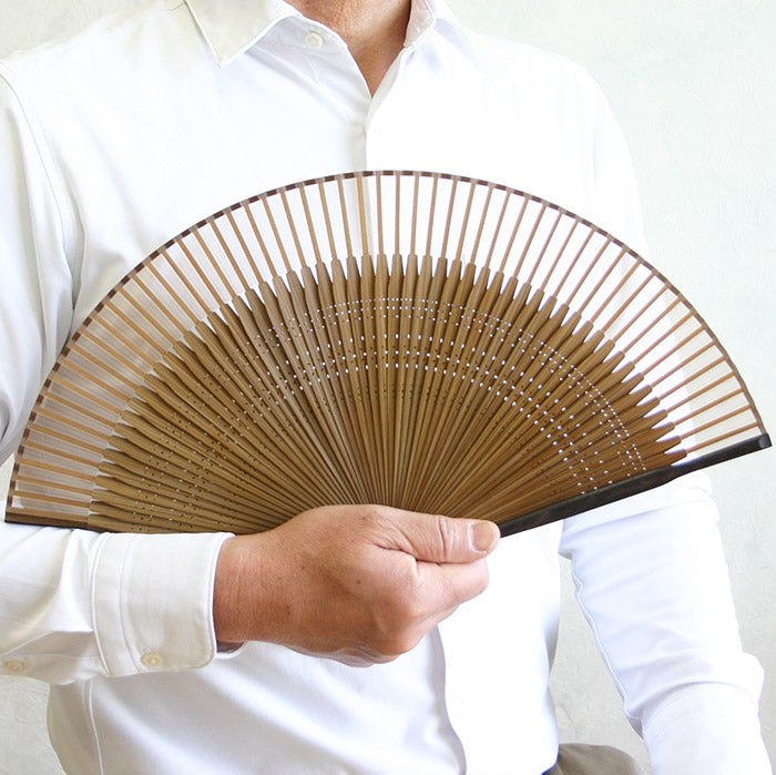 布扇子 「親黒檀大短地」