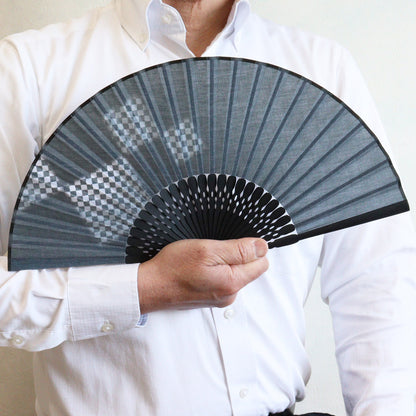 布扇子 「型取吉祥文様」