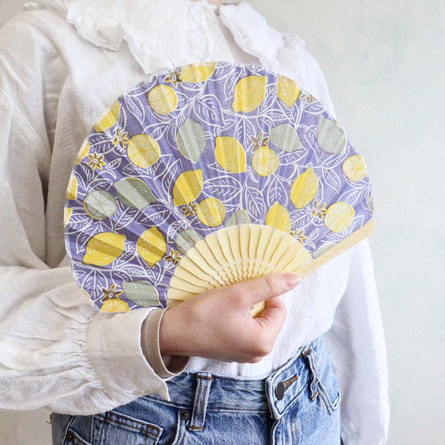 布扇子 「フラワーシェル」差し袋セット