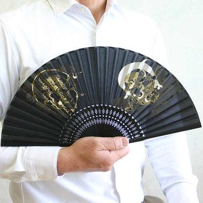 布扇子 「虎・風神雷神」